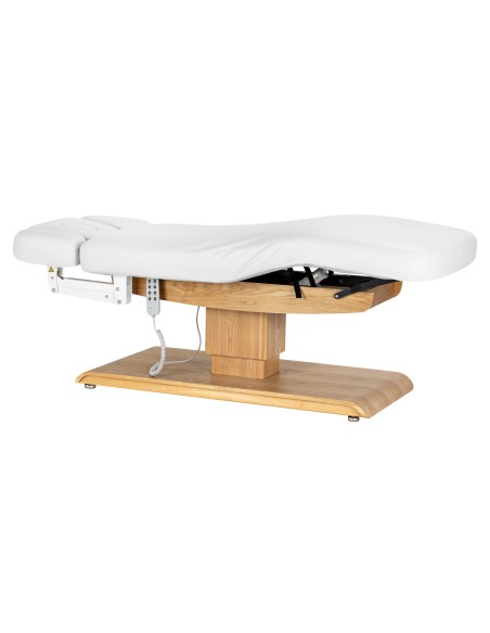Lettino SPA Sillon Relax bianco con base marrone chiaro