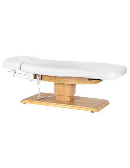 Lettino SPA Sillon Relax bianco con base marrone chiaro