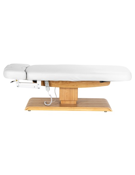 Lettino SPA Sillon Relax bianco con base marrone chiaro