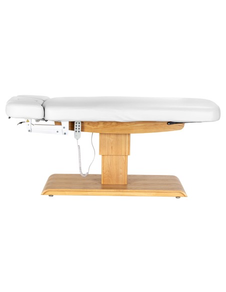 Lettino SPA Sillon Relax bianco con base marrone chiaro