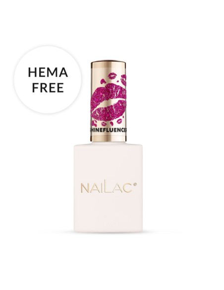 Smalto semipermanente rosa glitter effetto flash - Shinefluencer NaiLac 7ml