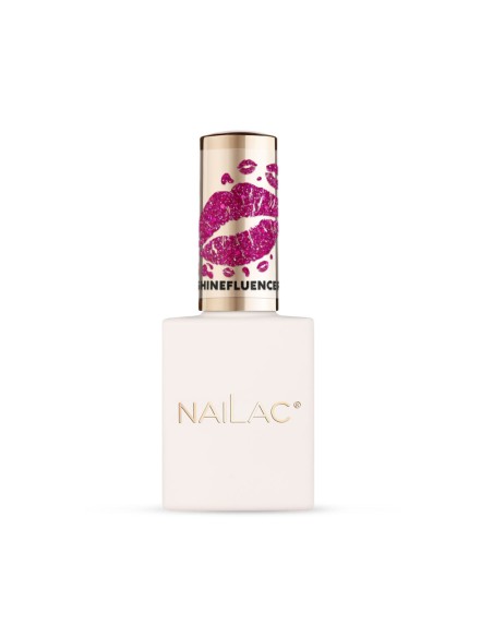 Smalto semipermanente rosa glitter effetto flash - Shinefluencer NaiLac 7ml