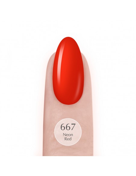 667 Smalto semipermanente UV LaQ Neon Red 8ml 667 Smalto semipermanente UV LaQ Neon Red 8ml