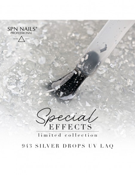 943 Smalto semipermanente UV LaQ Silver Drops 8ml