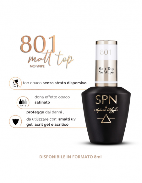 801 Matt Top No Wipe UV LaQ 8ml 801 Matt Top No Wipe UV LaQ 8ml