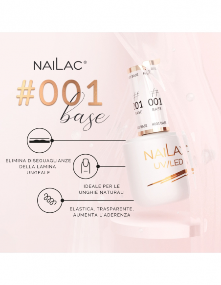 #001 Base UV per unghie NaiLac 7ml