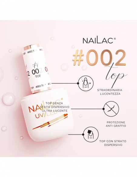 #002 Top UV per unghie NaiLac 7ml #002 Top UV per unghie NaiLac 7ml