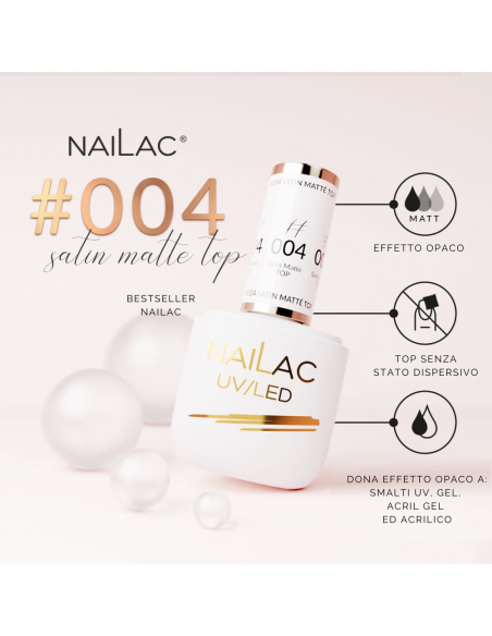 #004 Top UV Satin Matté NaiLac 7ml #004 Top UV Satin Matté NaiLac 7ml
