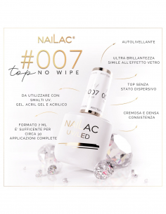 #007 Top Coat semipermanente No Wipe NaiLac 10ml 2