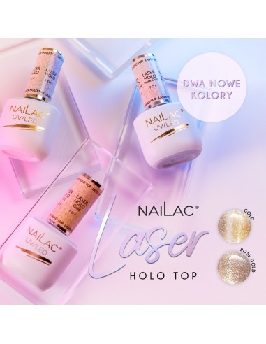 Laser Holo Rose Gold Top NaiLac 7ml