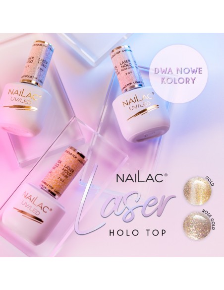 Laser Holo Rose Gold Top NaiLac 7ml