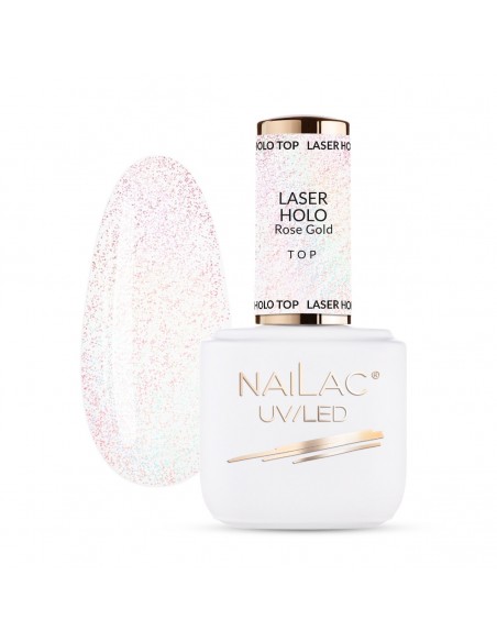 Laser Holo Rose Gold Top NaiLac 7ml Laser Holo Rose Gold Top NaiLac 7ml