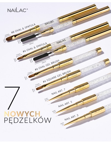 Pennello #6 Square Gel Brush NaiLac Pennello #6 Square Gel Brush NaiLac