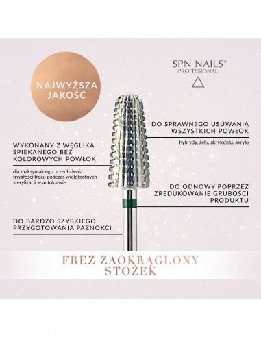 Punta per fresa in carbonio CONICA