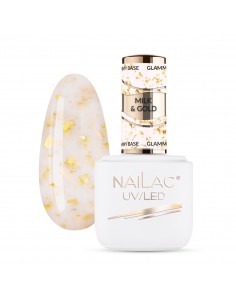 Rubber Glammy Base Milk&Gold NaiLac 7ml