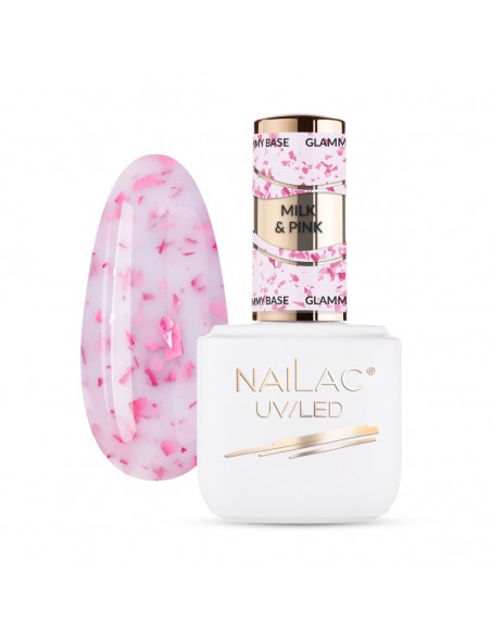 Rubber Glammy Base Milk&Pink NaiLac 7ml Rubber Glammy Base Milk&Pink NaiLac 7ml
