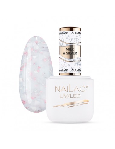 Rubber Glammy Base Milk&Silver NaiLac 7ml