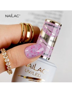Rubber Glammy Base Purple NaiLac 7ml 2