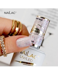 Rubber Glammy Base Milk&Silver NaiLac 7ml 2