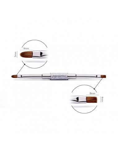 Pennello #4 Oval & 4 Square Nails Professional PRO Brush SPN