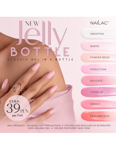 Jelly Bottle Delicate Gel Soak Off 2 in 1 NaiLac 7ml