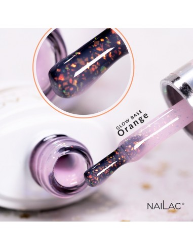 Rubber Glow Base Orange NaiLac 7ml