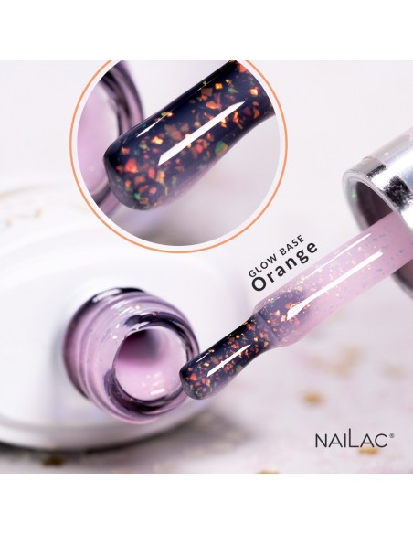 Rubber Glow Base Orange NaiLac 7ml