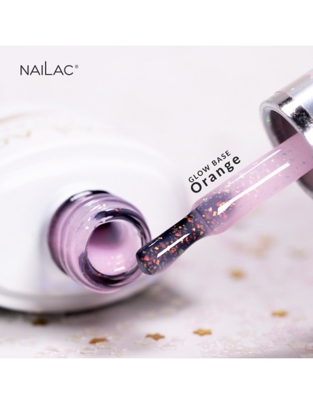 Rubber Glow Base Orange NaiLac 7ml