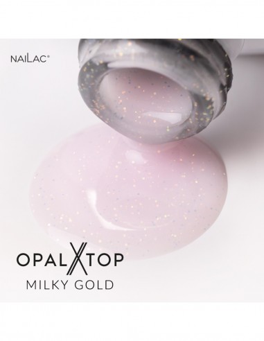 Top Coat OpalX Top Milk Gold NaiLac 7ml