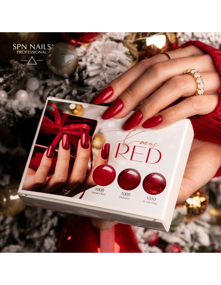 1008 1009 1010 Cofanetto Collezione X-MAS RED SPN Nails 1008 1009 1010 Cofanetto Collezione X-MAS RED SPN Nails