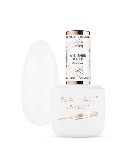 Base semipermanente VitaMilk Shimmer NaiLac 7ml Base semipermanente VitaMilk Shimmer NaiLac 7ml