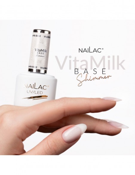 Base semipermanente VitaMilk Shimmer NaiLac 7ml Base semipermanente VitaMilk Shimmer NaiLac 7ml