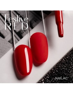 Smalto semipermanente Festive Red NaiLac 7 ml 2