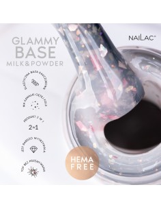 Rubber Base Glammy Milk&Powder NaiLac 7ml 2