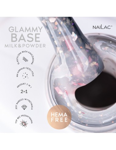 Rubber Base Glammy Milk&Powder NaiLac 7ml