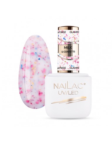 Rubber Glammy Base Milk&Confetti NaiLac 7ml