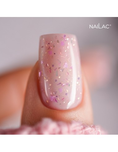 Rubber Base Glammy Milk&Purple NaiLac 7ml