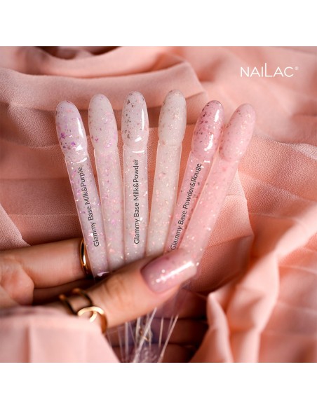 Rubber Base Glammy Milk&Purple NaiLac 7ml
