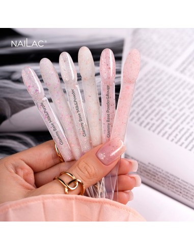 Rubber Base Glammy Milk&Purple NaiLac 7ml