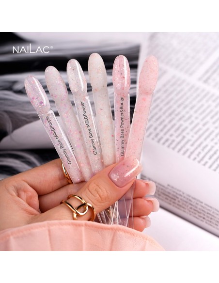 Rubber Base Glammy Milk&Purple NaiLac 7ml