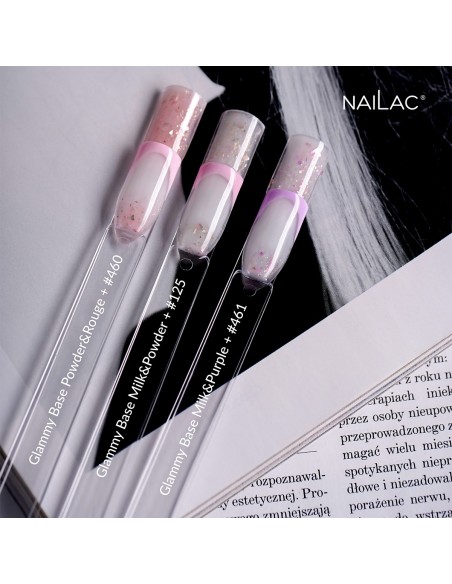 Rubber Base Glammy Milk&Purple NaiLac 7ml