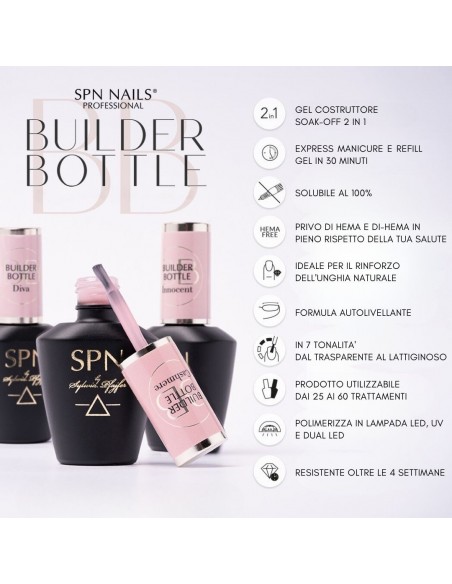 Gel Soak-Off 2in1 Builder Bottle Cashmere 10ml Gel Soak-Off 2in1 Builder Bottle Cashmere 10ml