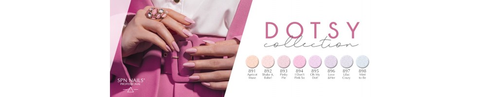 Collezione Dotsy Smalto semipermanente con puntini neri effetto cookies