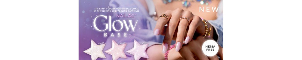 Base Rubber GLOW Rubber Base NaiLac 3 meravigliose basi semipermanenti con glitter incorporati per dare un look principesco!