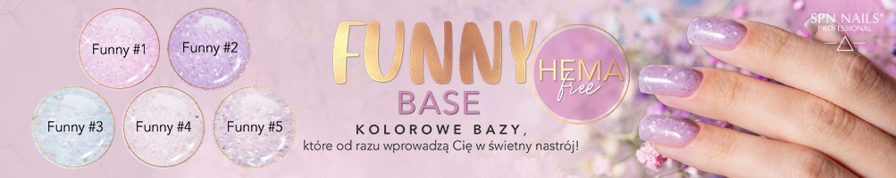 Funny Base SPN NAILS Base semipermanente colorata con scaglie luminose
