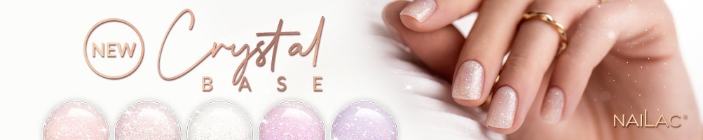Crystal Rubber Base NaiLac - base soak off con glitter unicorno